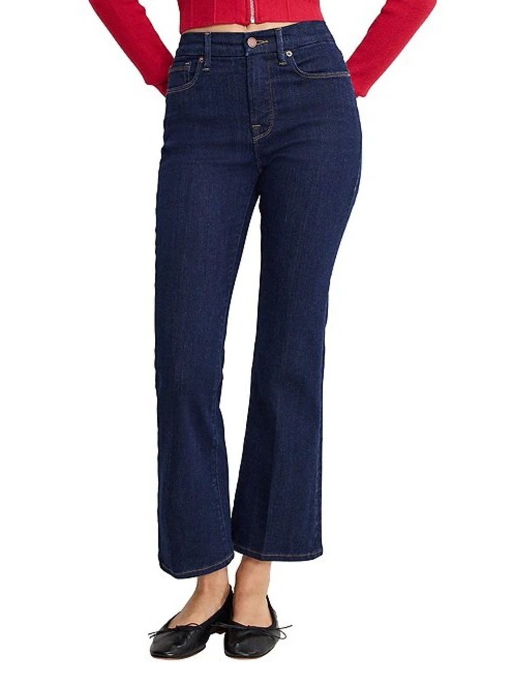 Good American Good Legs Cropped mini boot